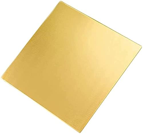 Lieber Iluminação Metal Folha de cobre Folha de cobre pura Folha de cobre Folha de latão 5mm x 200 mm x 200 mm de espessura de cobre de metal para material de latão de material artesanal DIY Placa de latão