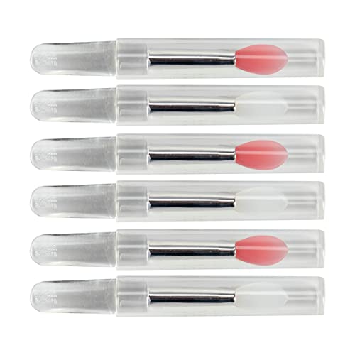 Teoni mini escova de lábios de silicone com tampa, pincéis de aplicador de batom, escovas de maquiagem multifuncionais, ferramenta