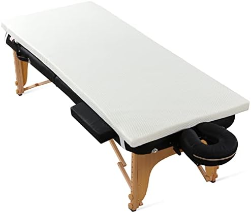 Topper da cama de cílios da Royalay, tampo da mesa de massagem de espuma de memória de 2 polegadas com bandas elásticas