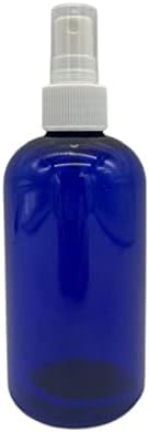 Fazendas naturais 8 oz Blue Boston BPA Garrafas grátis - 2 pacote de contêineres vazios recarregáveis ​​- Produtos de limpeza de óleos essenciais - aromaterapia | Pulverizadores de névoa branca fina - feitos nos EUA