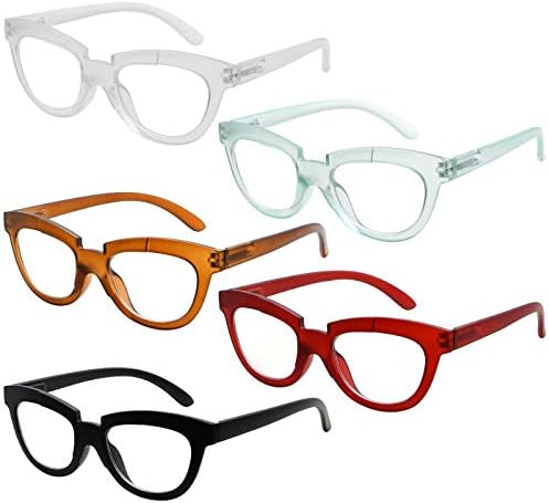 Eyekepper economiza 10% em 5 pacotes mulheres com óculos de leitura de meia lua e 4 pacotes Cateye Design Readers +2.50