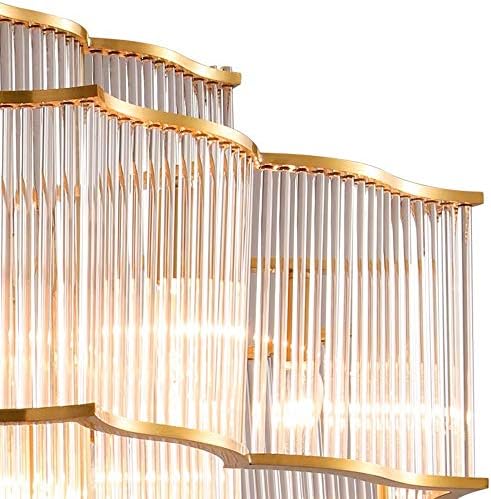Yang1mn todos os lâmpadas de estar de luxo de cobre Lâmpada de lâmpada criativa escada da villa Penthouse Restaurante Restaurante Lâmpadas de faróis Chandeliers 100 84cm