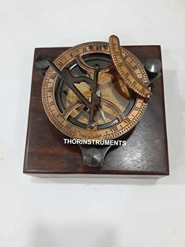 Náutico Double Color Sun Dial Compass 4 Vendido por ThorInstruments Co Presentes de decoração de casa vintage rústicos