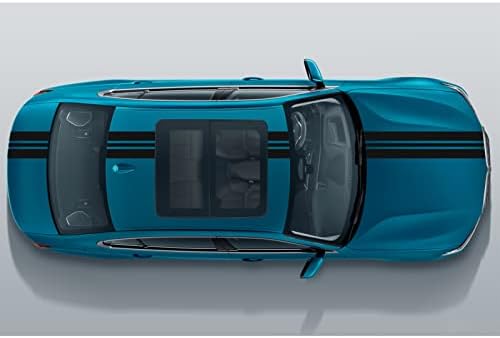 adesivos gráficos de decalque gráfico de faixas esportivas de carros de carros universais nuozy para capa Salia lateral adesivos de vinil diy nj028 preto