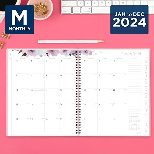 Cambridge 2024 Weekly & Monthly Planner, 8-1/2 x 11, grande, Mina