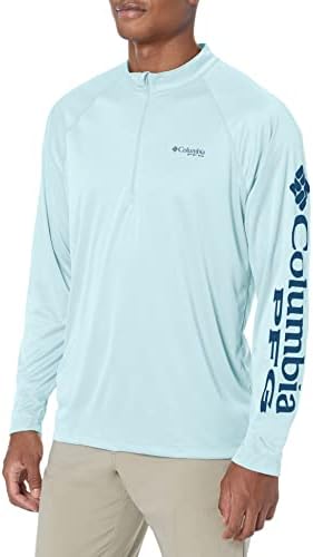 Terminal masculino Columbia Tackle Heather 1/4 ZIP