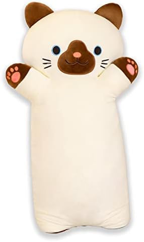 Fedalust Long Cat Plush Pillow animal de estimação, abraçando travesseiro de travesseiro de travesseiro de travesseiro de