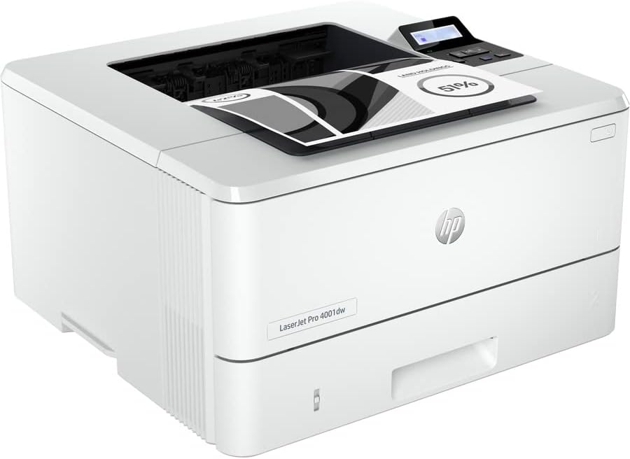 HP LaserJet Pro 4001DW Impressora preta e branca sem fio