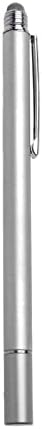 Caneta de caneta de ondas de ondas de caixa compatível com lynx hilo com USB - prata - caneta capacitiva dualtip, caneta de caneta de caneta capacitiva de ponta de ponta de fibra - prata metálica de prata metálica