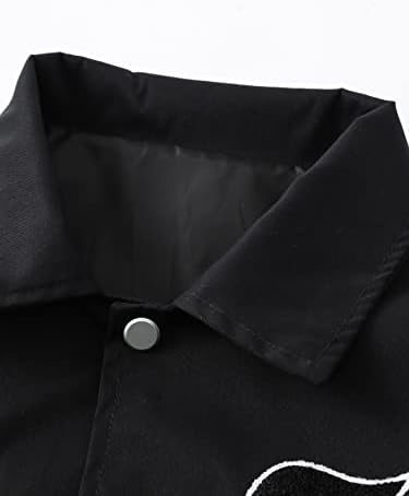 Jaquetas Oshho para Mulheres - Homens Slogan Gráfico de Trim Jacket sem capuz