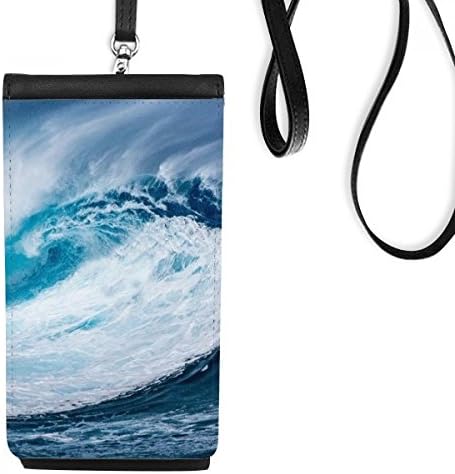White Wave Sea Water Science Nature Picture Phone Phone Golset Bolsa Mobile Bolsa preta bolso preto