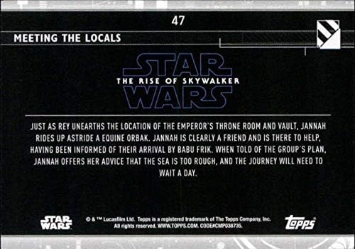 2020 Topps Star Wars The Rise of Skywalker Série 2 Azul #47 Conhecendo o cartão de negociação local
