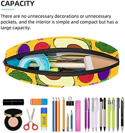 Caixa de lápis Guerotkr, bolsa de lápis, bolsa de lápis, estética de bolsa de lápis, vegetal e frutas amarelas