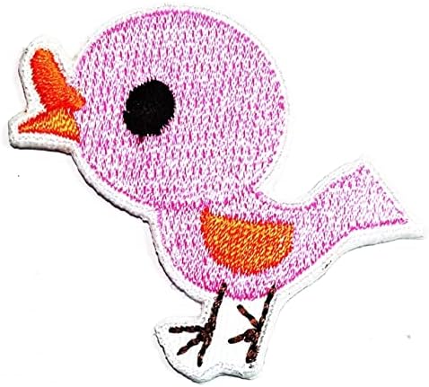 Kleenplus 3pcs. Mini rosa pato pequeno pato cartoon fofinho crianças ferro em remendos estilo moda bordada motivado applique decoração