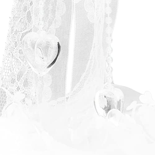 DXBO Wedding Flower Girl Basking Lace Branca, cesta de anel de casamento com contas brilhantes para a cerimônia de
