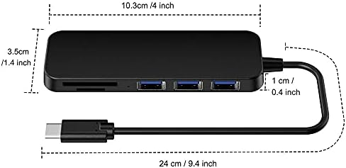 Yasez USB C Hub USB Hub 3.0 Adaptador de divisor múltiplo Multi USB LEITOR DE CARTÃO DE PORTA DE PORTA TIPO DE EXTENÇÃO