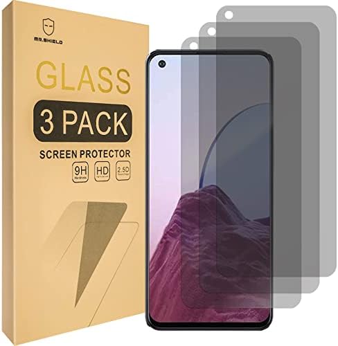 Mr.Shield [3-Pack] Protetor de tela de privacidade para OnePlus Nord N20 5G [vidro temperado] [protetor de tela anti-espião] com substituição de vida útil
