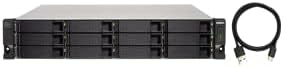 QNAP TL-R1200C-RP 12 BAY RACKMOUNT JBOD Gabinete de armazenamento com conectividade USB 3.2 Gen 2 Tipo-C, PSU redundante
