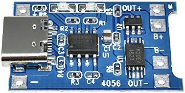 1865o portador de bateria Double Li-Ion V8 Micro USB + 10pcs TP4056 Interface de entrada Tipo-C Módulo de carregamento
