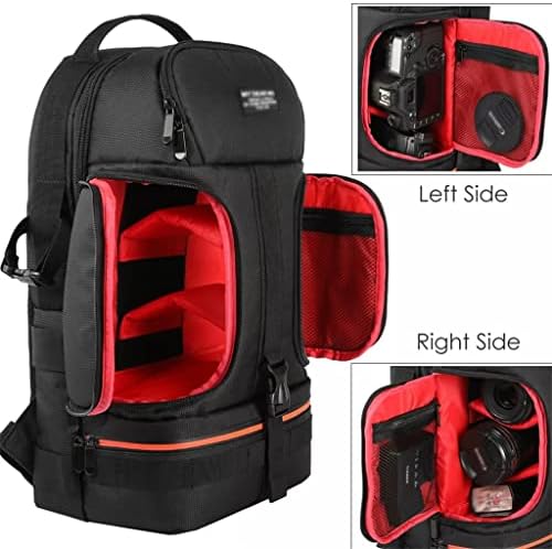 Mochilas DSLR Câmera de vídeo à prova d'água Backpack Case de tripé com faixa refletora FIT 15.6in Saco de laptop