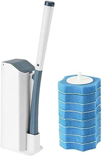 Pincel de vaso sanitário e conjunto de suporte, escova de vaso sanitário alça de limpeza ferramentas de pincel para higiene para o banheiro ferramenta descartável limpeza doméstica de banheiro wc banheiro de banheiro acessórios para o banheiro