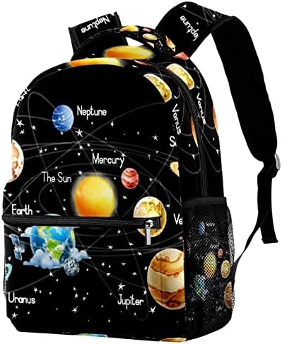 Mochila VBFOFBV para mulheres Daypack Laptop Backpack Saco casual, Sistema Espacial Solar Planetas de Sistema Solar
