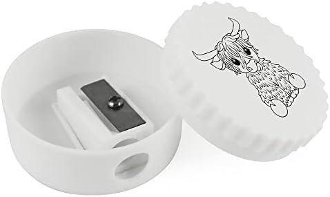 Azeeda 'Highland Cow' Compact Pencil Sharpiner