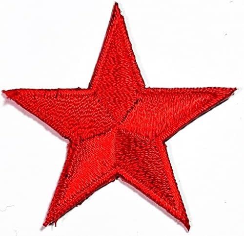 Kleenplus 3pcs. Mini Red Star Patch Applique Bordreed Craft Handmade Baby Girl Girl Mulheres Roupas Diy Costumo Acessório