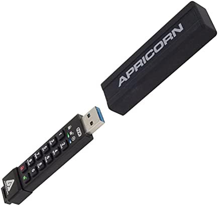 Chave segura de Agricorn Aegis 3 NX 128 GB de 256 bits FIPS CRIPTURADOS 140-2 Nível 3 Validado Secure USB 3.0 Flash Drive, ASK3-NX-128GB, Black