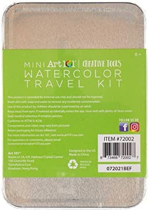 Kit de aquarela para viagens de Mini Art: Ótimo conjunto de pintura em aquarela para crianças e crianças pequenas,