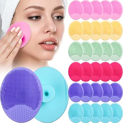 LALLISA 30 peças Peda de face Scrucker a granel macio de silicone facial pincel de limpeza face esfoliante Berço de berço para limpeza profunda Cuidado com a pele do berço Pincel