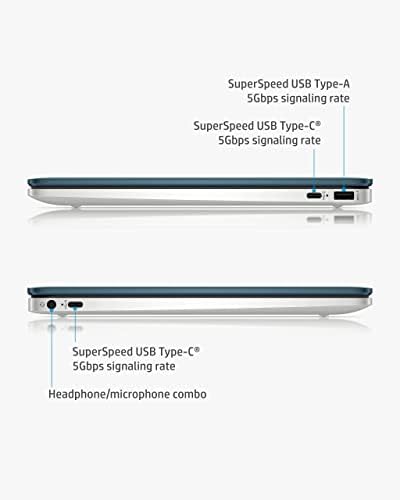 Laptop de tela sensível ao toque de tela HD HP Chromebook, Intel Celeron N4020, 4GB RAM 32 GB EMMC SSD, Computador PC