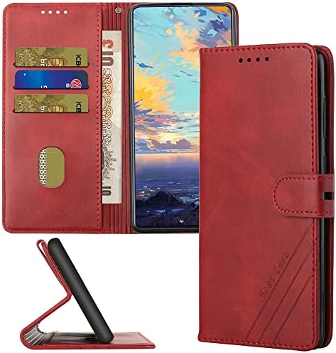 Bichong Compatível com a caixa da carteira Samsung Galaxy A51 5G, Galaxy A51 5G Caso Folio de couro com titulares de cartas