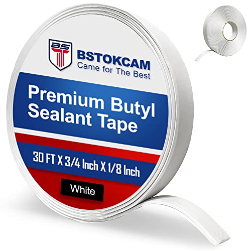 Bstokcam Funções multi -fita Butyl Butyl Buty Buty - RV Butyl Tape Sealant - Fita de calafetagem de borracha butílica