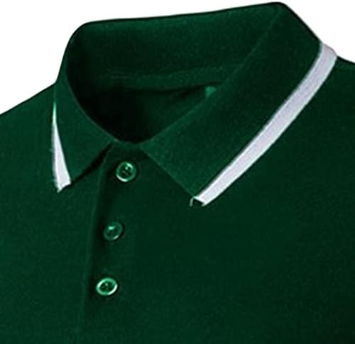 Elemento da moda masculino impressão de golfe top casual slim fit lapela de manga curta de verão algodão esportes