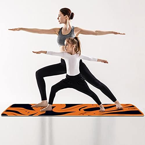Siebzeh laranja e tigre preto premium grossa de ioga mato ecológico saúde e fitness non slip tapete para todos os tipos