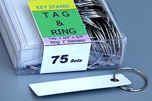 Rack -chave, Organizador -chave, # 75MGN com 75 ganchos de metal aparafusados ​​e placa de identificação para concessionárias/corretores/fábricas/escritórios/hospitais/escolas/armazenamento público, D&M nos EUA