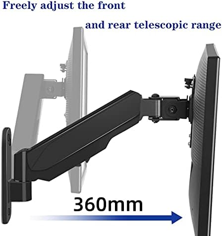 Monitor de Tomyeus Monitor único suporte preto Monitor de parede Suporte de montagem de parede 17 -32 Monitor de mola ajustável