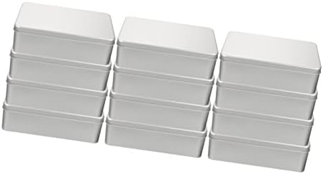 Alipis 12 PCs Exibir caixa de coletores de metais externos de metal espumas artesanato com casos de armazenamento pad square pads organizadores lascas de prata Candy vazio para tinéis
