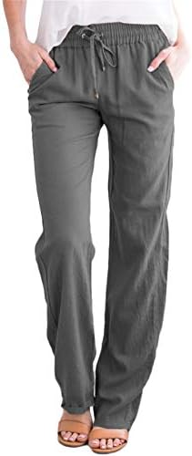 Andongnywell Cotton Slim Fit Pants for Women Lounge Sweatpante Damas de calça solteira solta calças leves leves