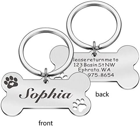 Tags de endereço de colarinho para cães personalizáveis ​​para cães medalha com nome de gatinho acessórios de cachorro