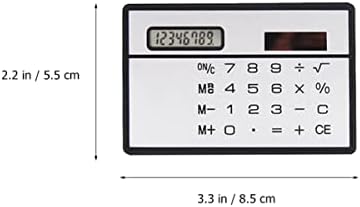 Nuobesty 2Sets Mini portátil pequeno escritório em casa, calculando o Ultra- Thin para calculadora de cartões de calculadora escolar