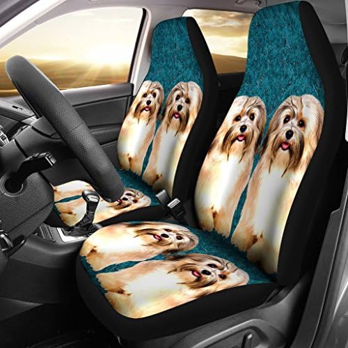 Capas de assento de carro com estampa de cachorro Havanese fofos