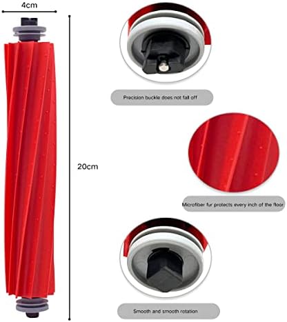 Home Times Acessórios Brush Roller Knit Set para Roborock Q7max+/Q7 Series a vácuo peças de reposição…