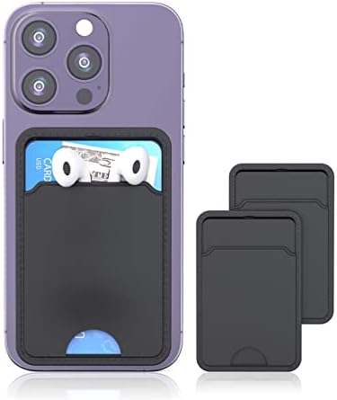 Porta de cartão de telefone de 2 pacote, carteira de telefone de silicone, titular de cartão de crédito anti -deslizamento para