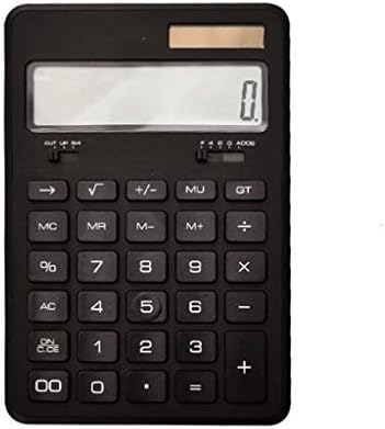 Calculadoras de CuJux, calculadora de desktop portátil de 12 dígitos de potência dupla com grande botão LCD Exibir grande