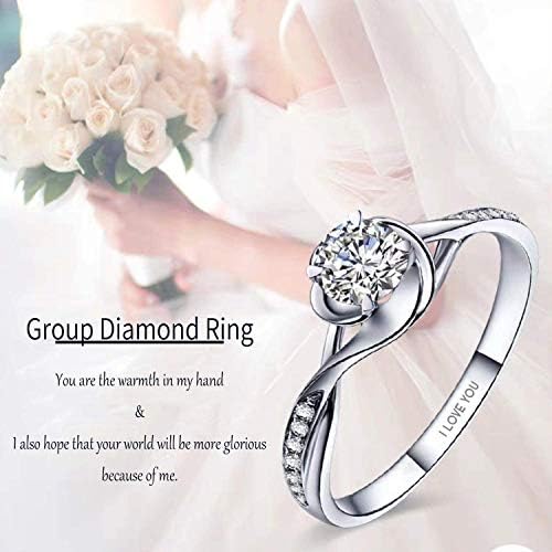 SUNAMY Endinfinir amor combinando anéis para ele e seu set, design ajustável de coração de coração romântico S925 Silver,