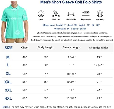 Mensagens grandes e altas de pólo coo de desempenho atlético camisas de golfe seco