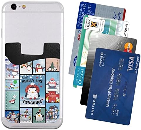 Gagaduck Penguins Adesivo Telentamento de bolso do telefone Coloque em carteira de carteira Cartão de carteira Card de cartão