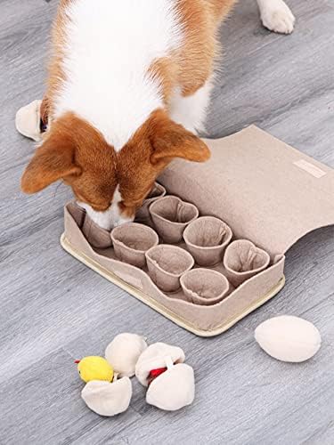 Qwinee desenho animado ovo e frango cachorro puxar punzle pompa de brinquedo lento cão que vazava brinquedo de brinquedo dispensando